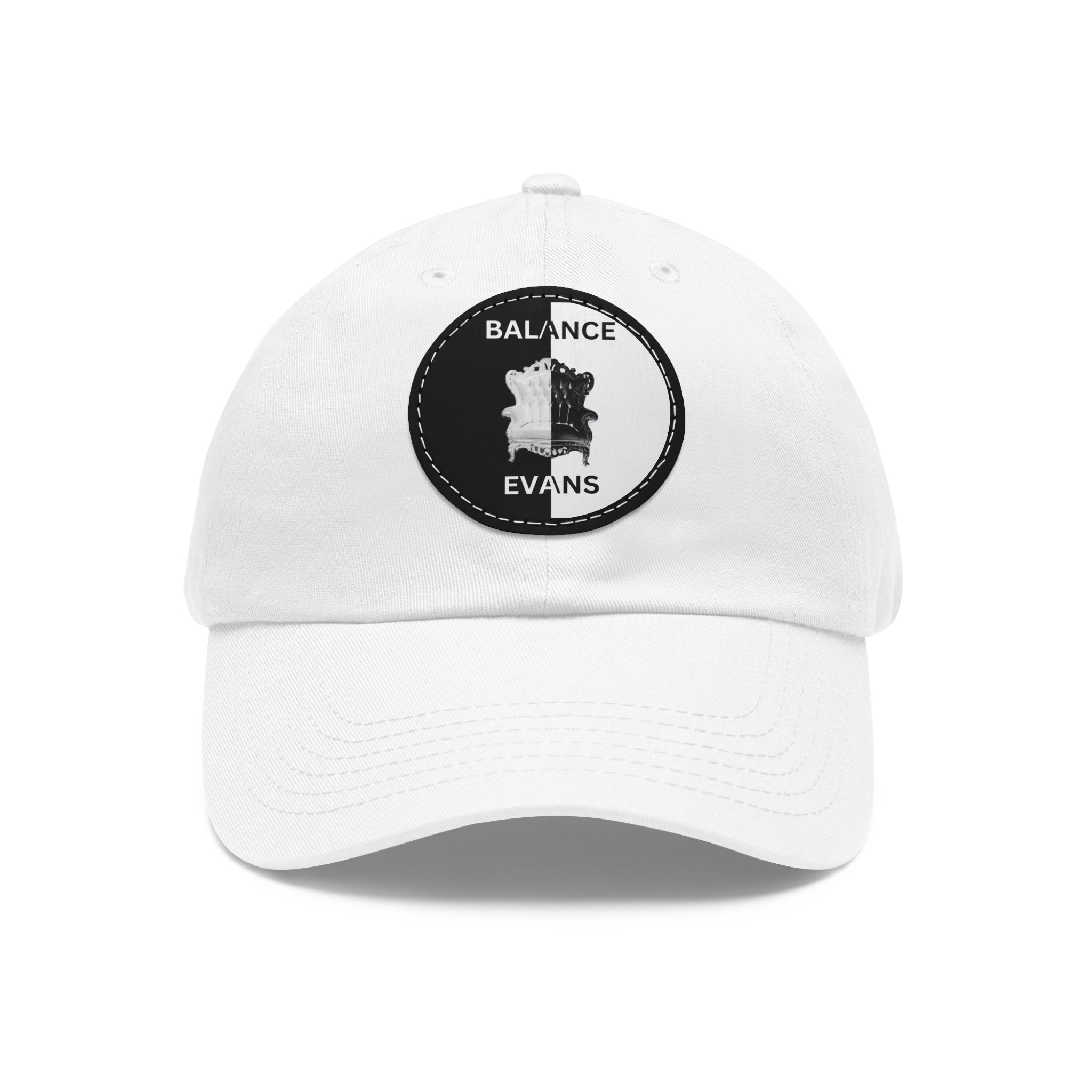 Dad Hat with Leather Patch (Round)-- BALANCE